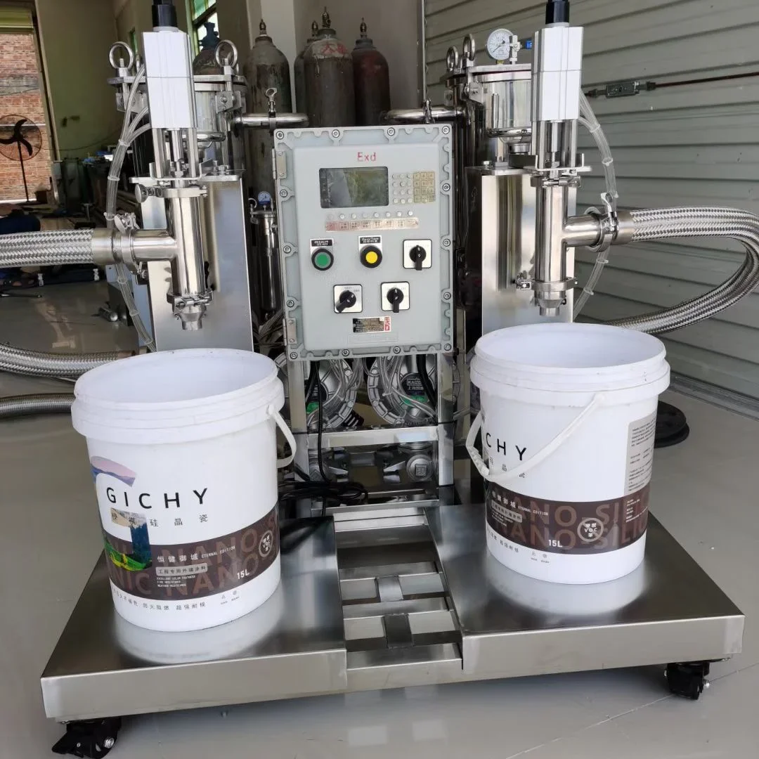 semi-automatic liquid filling machine for painting or coating or color paste paint coating pail filling machine