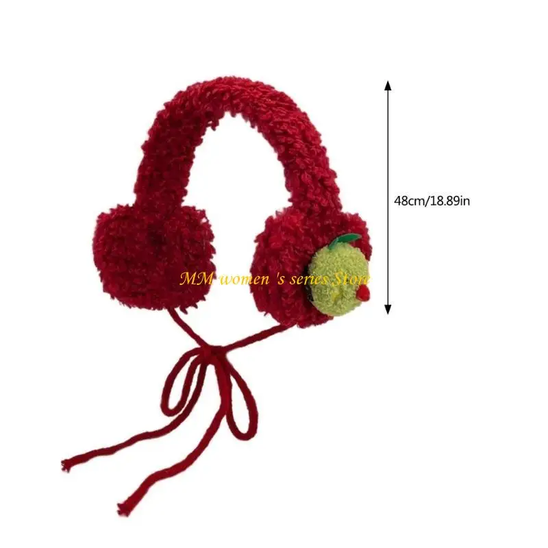 Q39C Elastic Headband Ear Muffs Mewah Telinga Nyaman Lebih Warmer Disesuaikan Tepung Depan