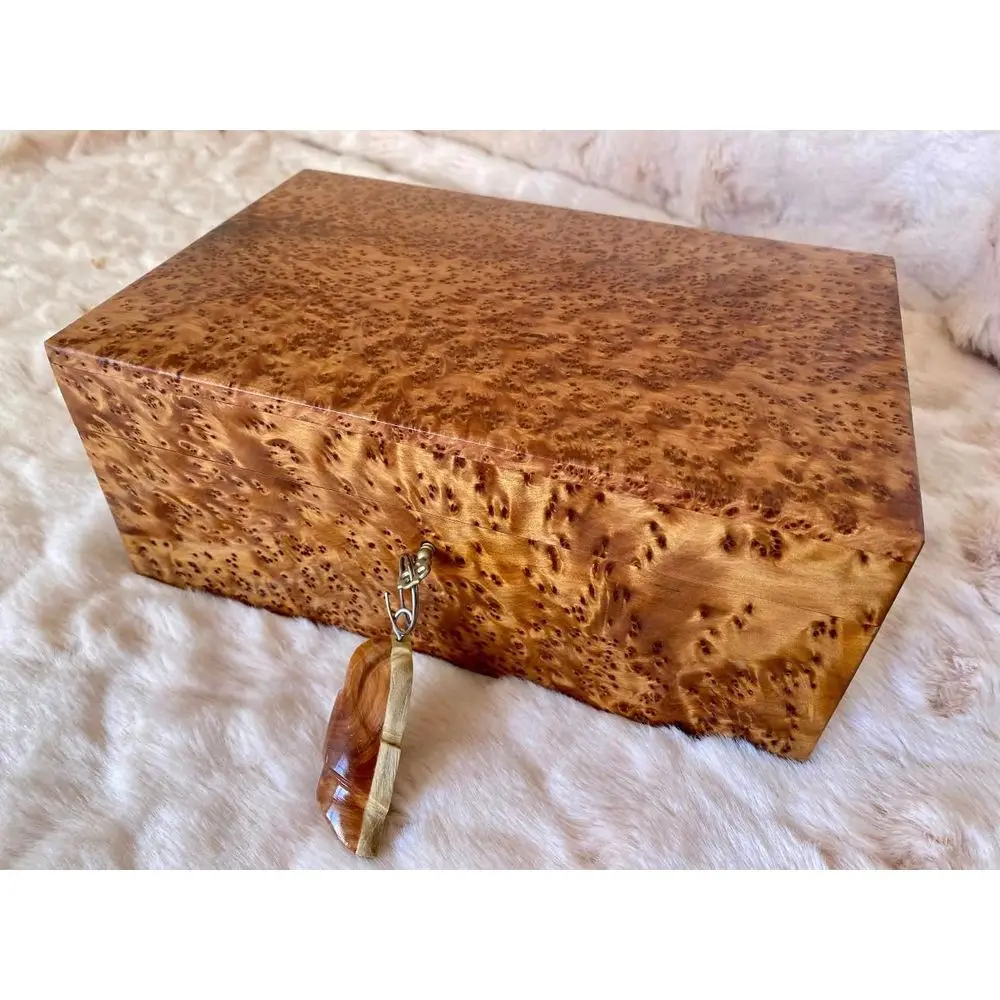 

Carved Wooden Multipurpose Keepsake Jewelry Decorative Art Box Storage Organizer (Large wood Box, Antique) (X-Large With Lock 2)