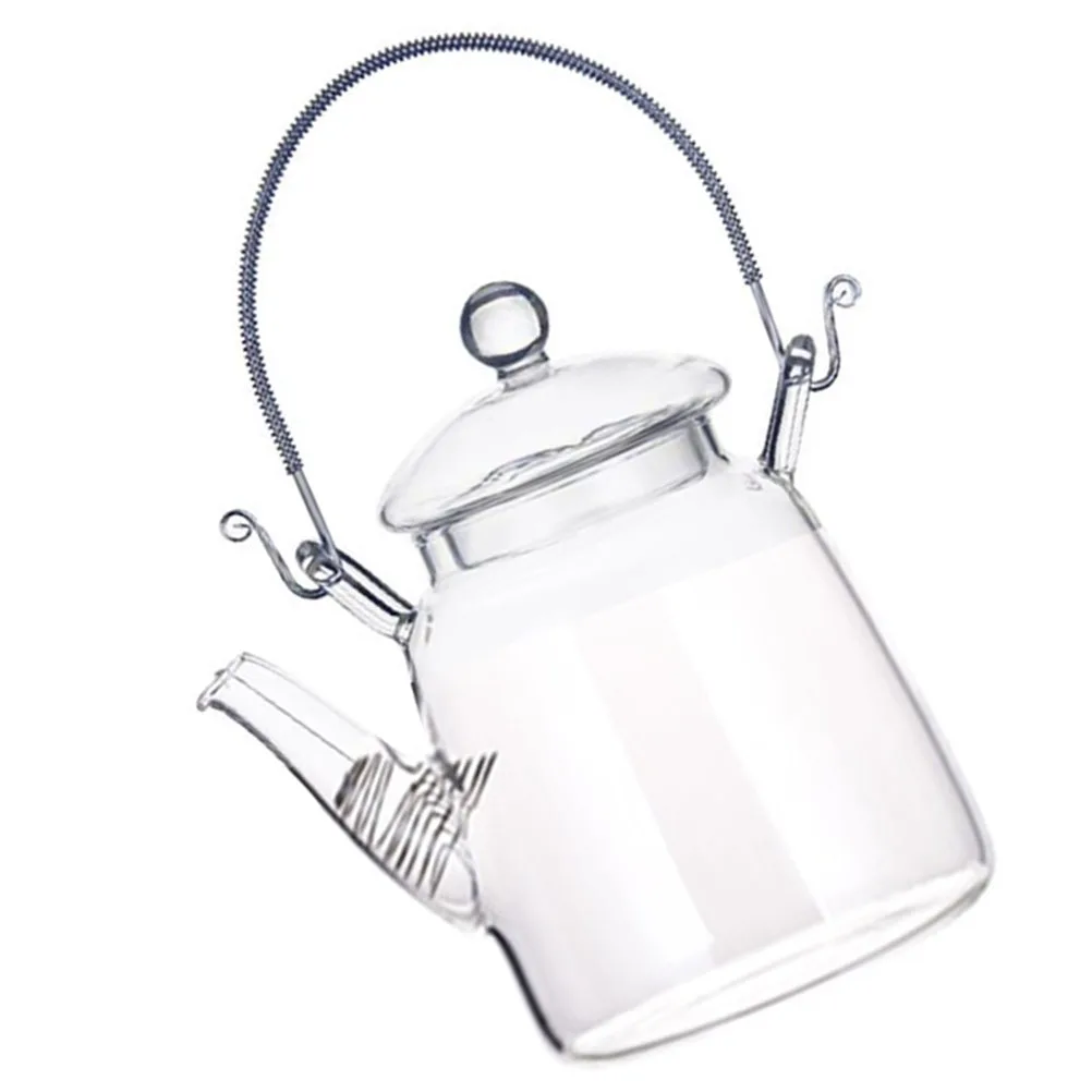 

Tea Brewing Kettle Glass Heating Pot Transparent Water Kettle Stovetop Easy Clean Practical Transparent Tea Pot