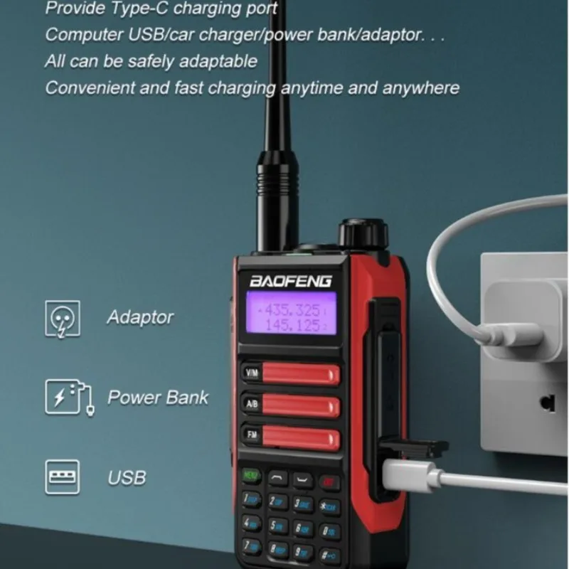 Baofeng UV16 pro Mate V2 Walkie-talkie Outdoor Waterproof 10W High-power Anticollision Multi-function FM Handheld Station Radio