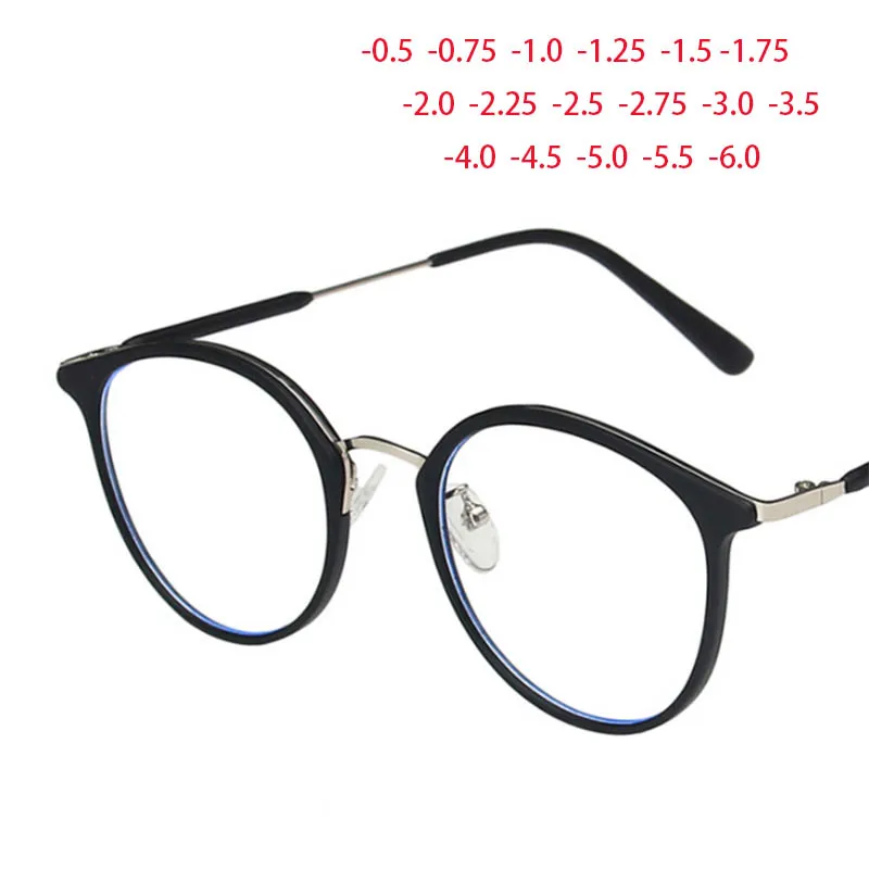 

Round TR90 Super Light Frame Clear Lens Glasses Myopia Nerd Spectacles Degree -0.5 -1.0 -2.0 -3.0 -4.0 to -6.0