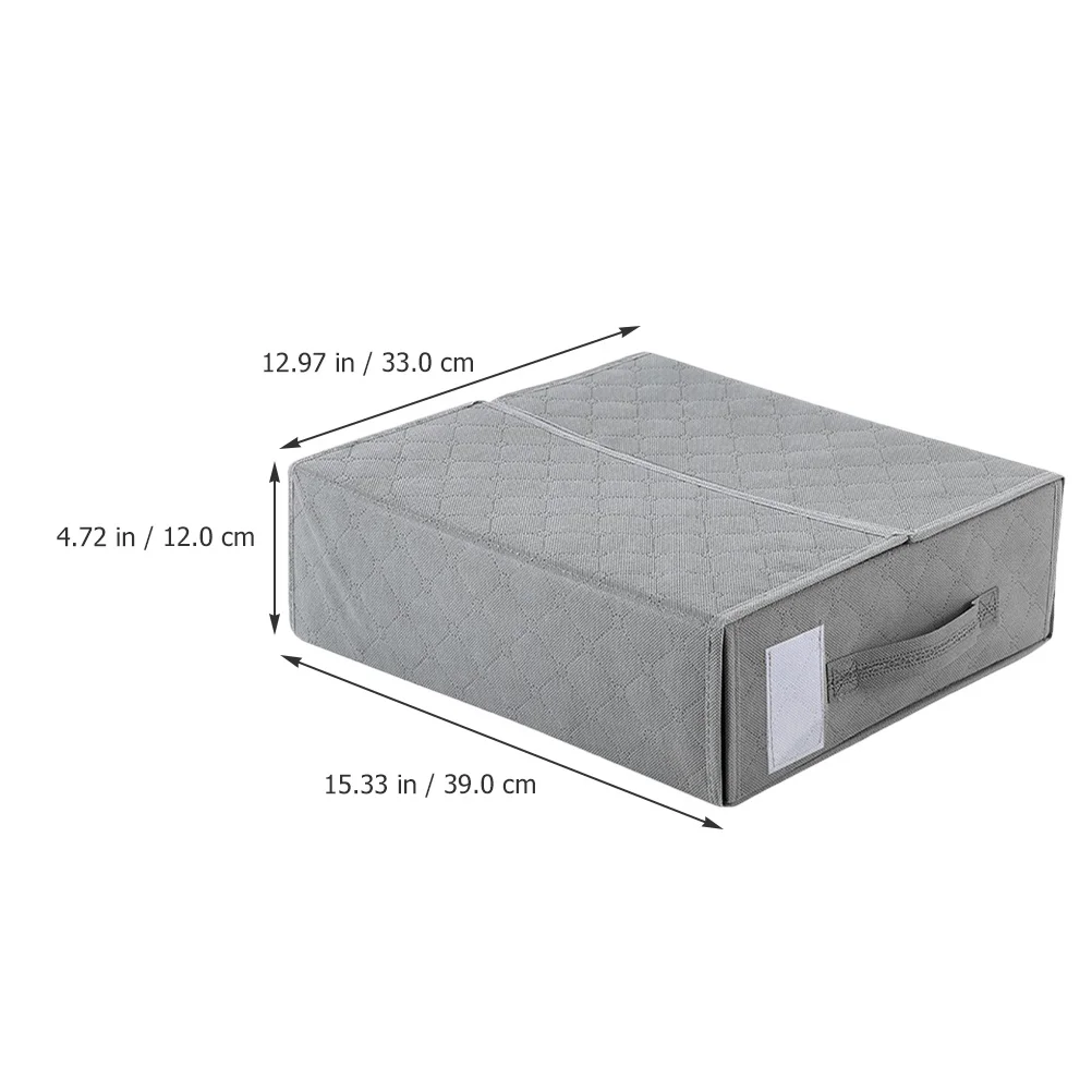 

Foldable Bed Sheet Organizer Dust-Proof Storage Box with Zipper Closure and Handle for Blanket Sheet Pillowcase Closet Dorm