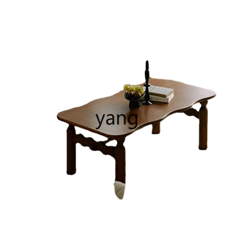 

CX Retro Solid Wood Square Coffee Table Living Room Home Small Apartment Small Table Square Tea Table