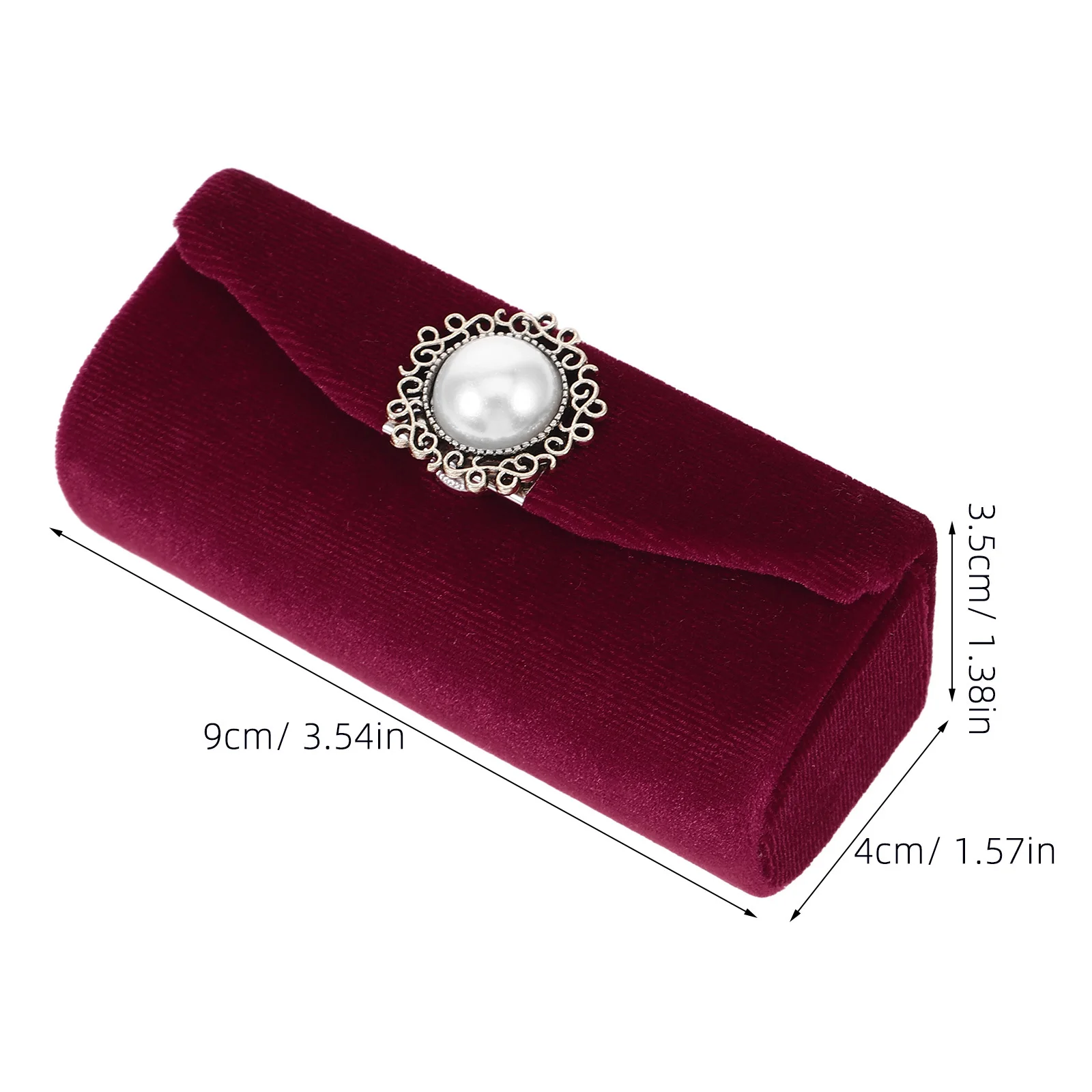 Caja de lápiz labial individual, estuche ligero para lápiz labial con espejo, organizador de almacenamiento de maquillaje portátil, soporte para brillo de labios para mujer