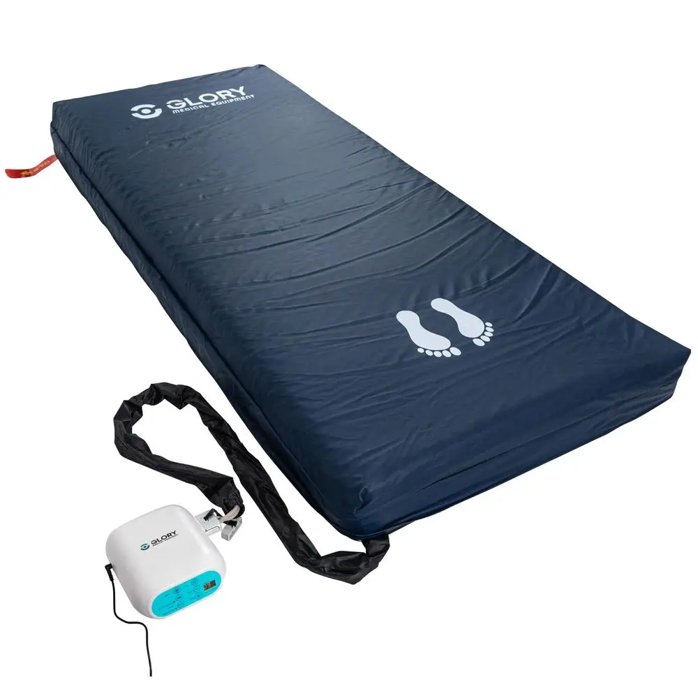 

Glory Medical MA7H Low Air Loss Alternating Pressure Mattress Waterproof Vinyl Cover, 2 Memory Foam 5 Air Cells, LowNoise Adjus