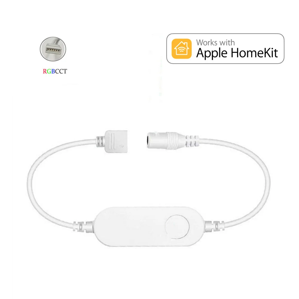 Homekit WiFi COB RGB+CCT Led Strip 24V 1M-5M RGBCW Flexible Dimmable Light Mini Controller Kit IOS APP Remote Siri Voice Control