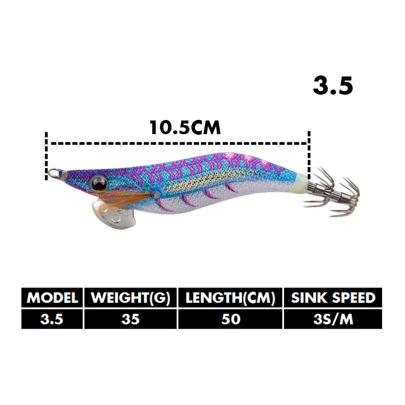 3 قطعة/الحزمة ياماشيتا الخشب الروبيان EGI-OH لايف البرق سلسلة الأشعة فوق البنفسجية عاكسة الصيد البحري الحبار تهزهز هوك الحبار هوك 3.5 22 جرام