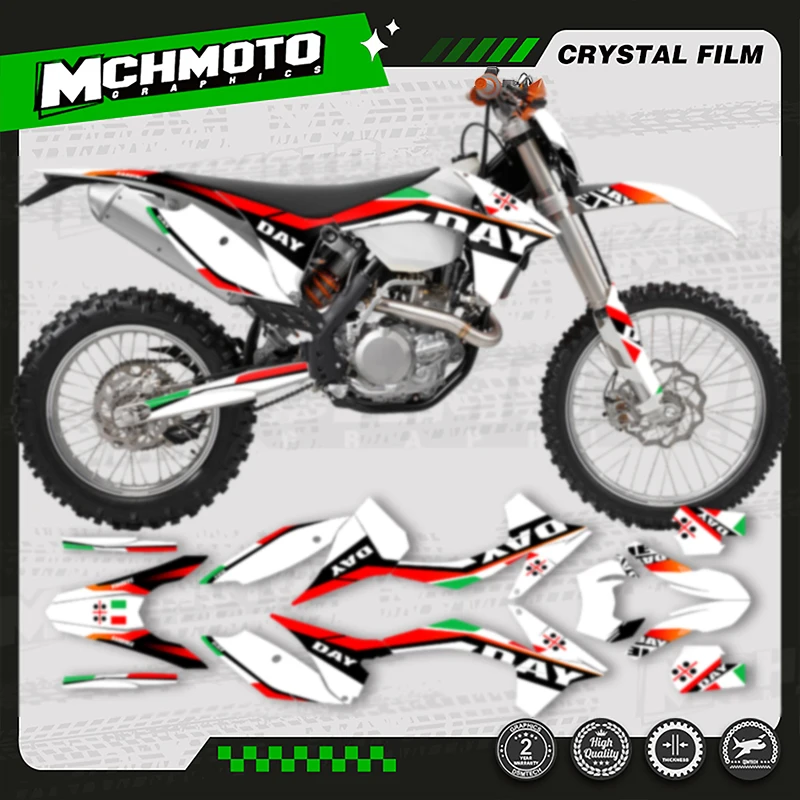 

MCHMFG Full Set Motorcycle Graphics Background Decal Sticker Kits for KTM SX SXF 2011 2012 EXC XCW 2012 2013