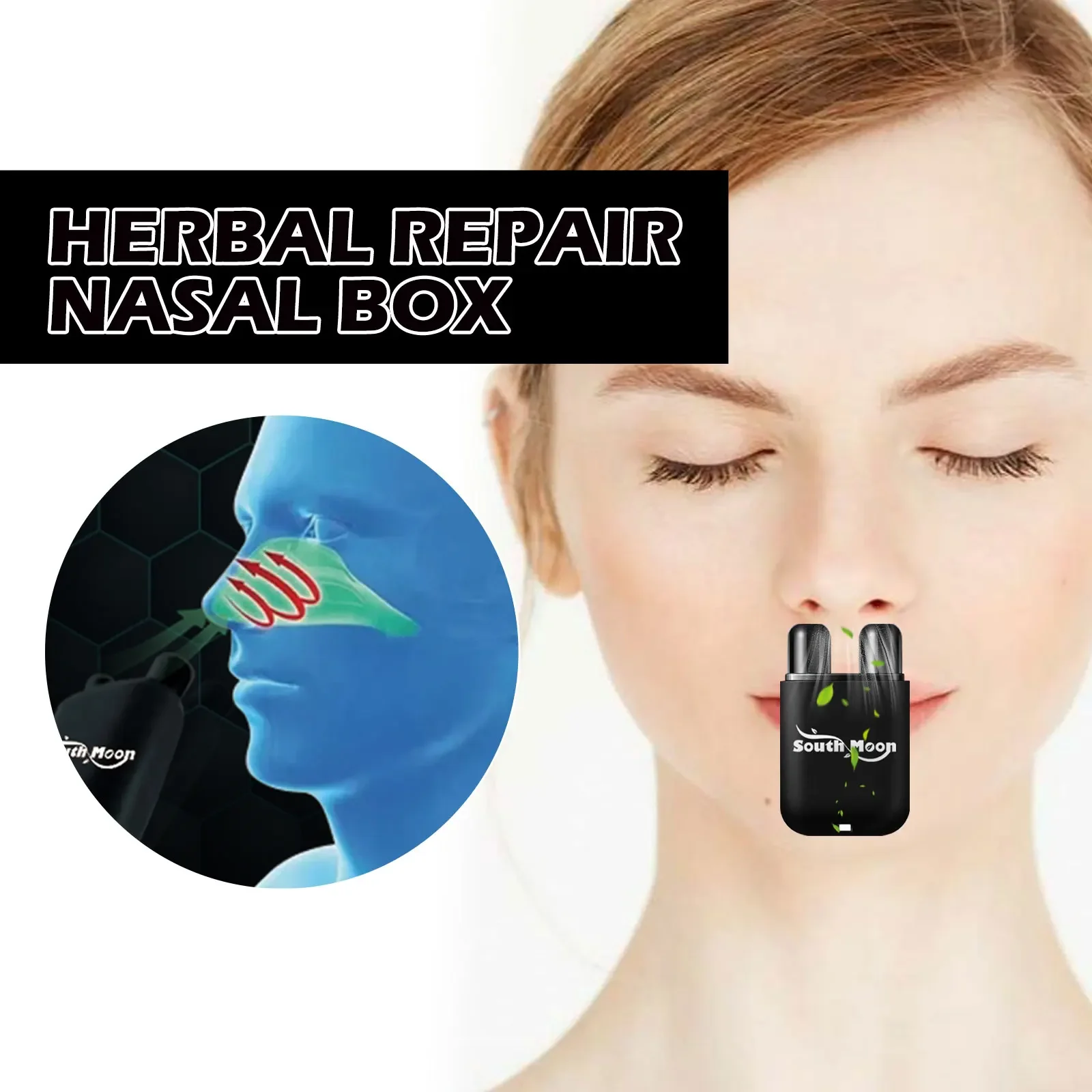 Inalador nasal de hortelã, Fadiga Refrescante Artefato, Aliviar a rinite, Mentol Sniffer, Caixa Nasal Reparação Herbal, Energy Stick, 6 pcs