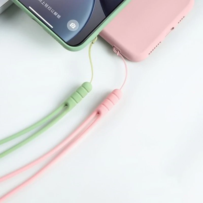 Wrist Hanging Silicone Long Phone Rope Strap Cellphone Chain Lanyard Key Rings Bag Decoration