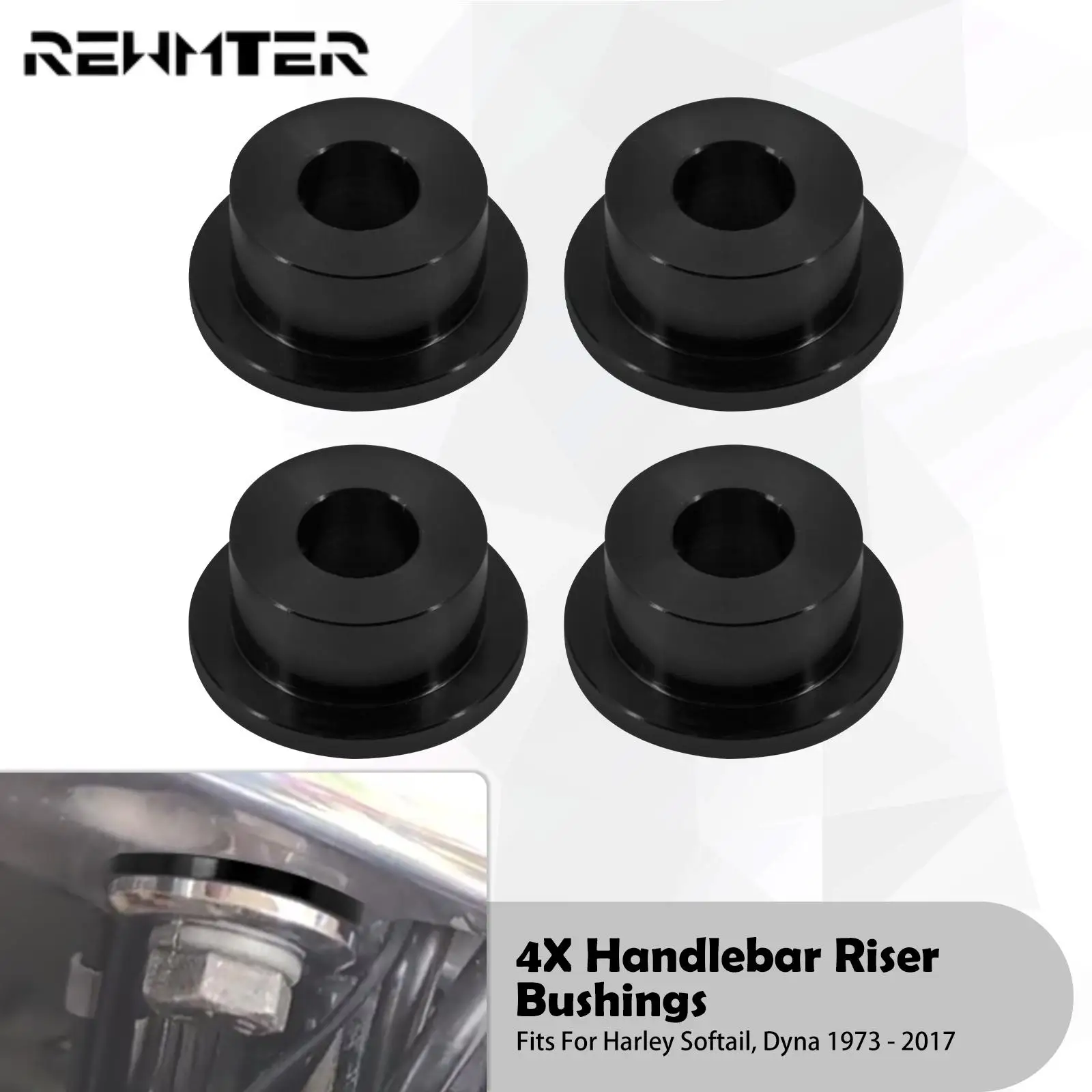 

Motorcycle Handlebar Riser Bushings Mounts For Harley Softail Dyna FXDB FXDF Custom FXST 73-2017 Sportster XL 883 1200 1973-2003