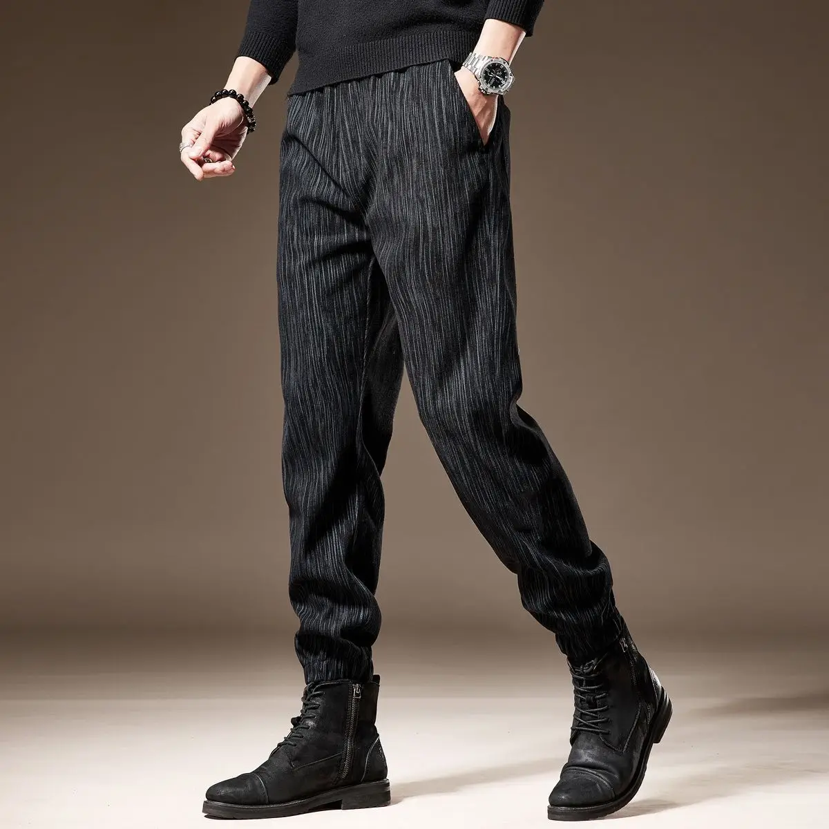 

Corduroy Sweatpants Men's Autumn Winter Loose Fit Fce Lined Thi Workwear Pants Casual Outerwear 2025 New Sle