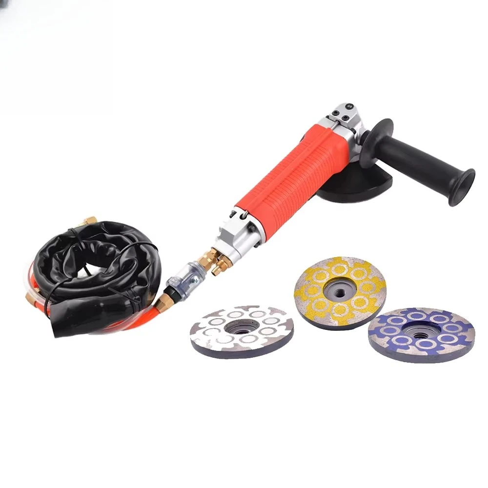 Air Wet Stone Polisher Grinder M14 M16 5/8-11 Arbor for Granite Marble Concrete Fits Angle Grinder