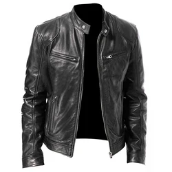 Pu Lederen Motorjas Heren Chaqueta Moto Lente Herfst Motorcross Rijjas Beschermende Kleding Race Kleding