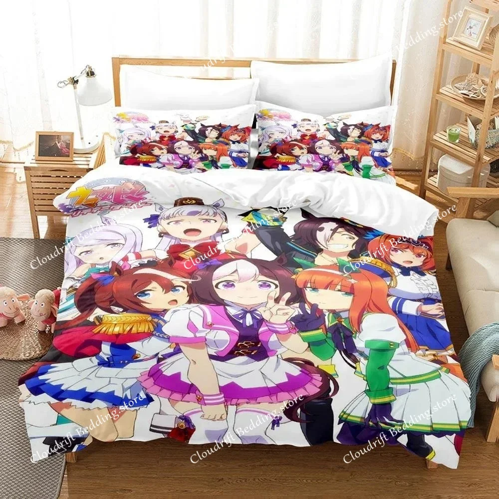 2024 Cute Derby Adult Boys Bedding Set Single Double Queen King Size Duvet Cover Anime Parure de lit Quilt Cover Pillowcase 3