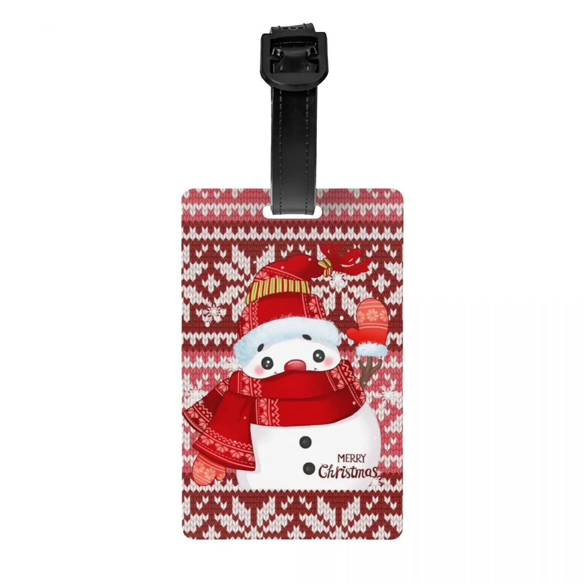 Custom Christmas Snowman Luggage Tag Gnome New Year Suitcase Baggage Privacy Cover ID Label