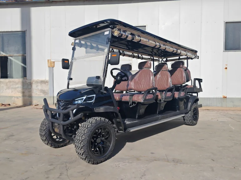 Heavy Duty 4x4 Gas Golf Cart All-Terrain 4 Stroke 300cc Engine Golf Buggy Off-Road Tires For Golf Club VIP Service 7-8 Seats