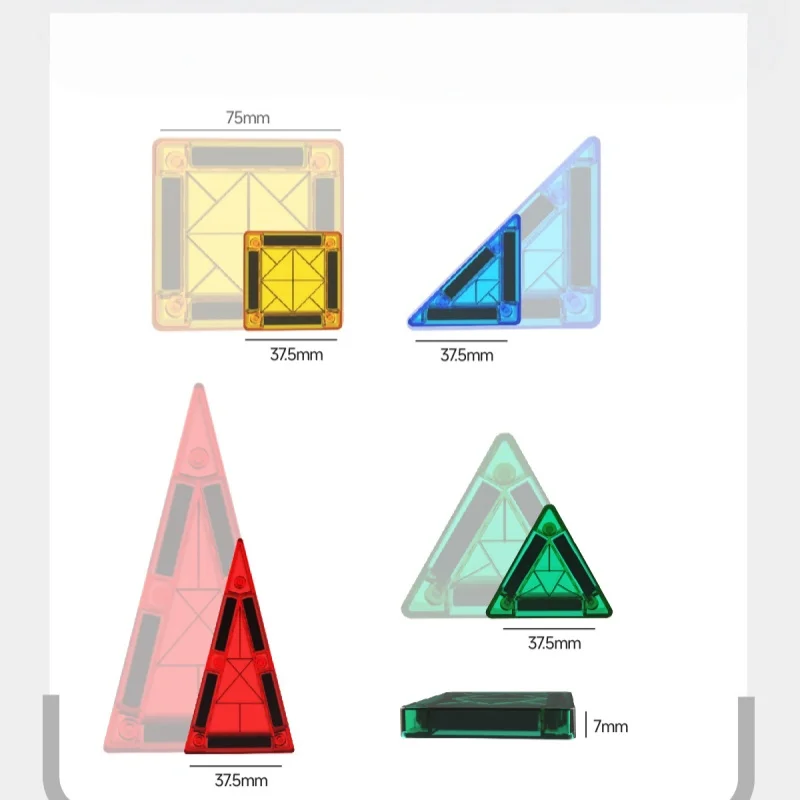 56PCS Kids Portable Mini Magnetic Building Block Toys STEM Preschool Learning Boys Girls Jigsaw Puzzle Sensory Toy Gift