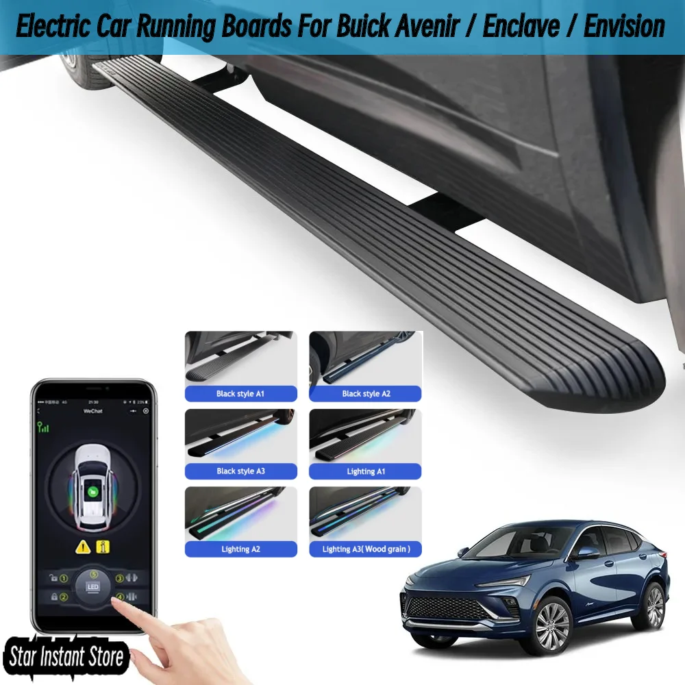 

Автоматические выдвижные подножки для Buick Avenir/Enlave/Envision, электрические боковые ступеньки со светодиодной подсветкой, ступеньки из алюминиевого сплава