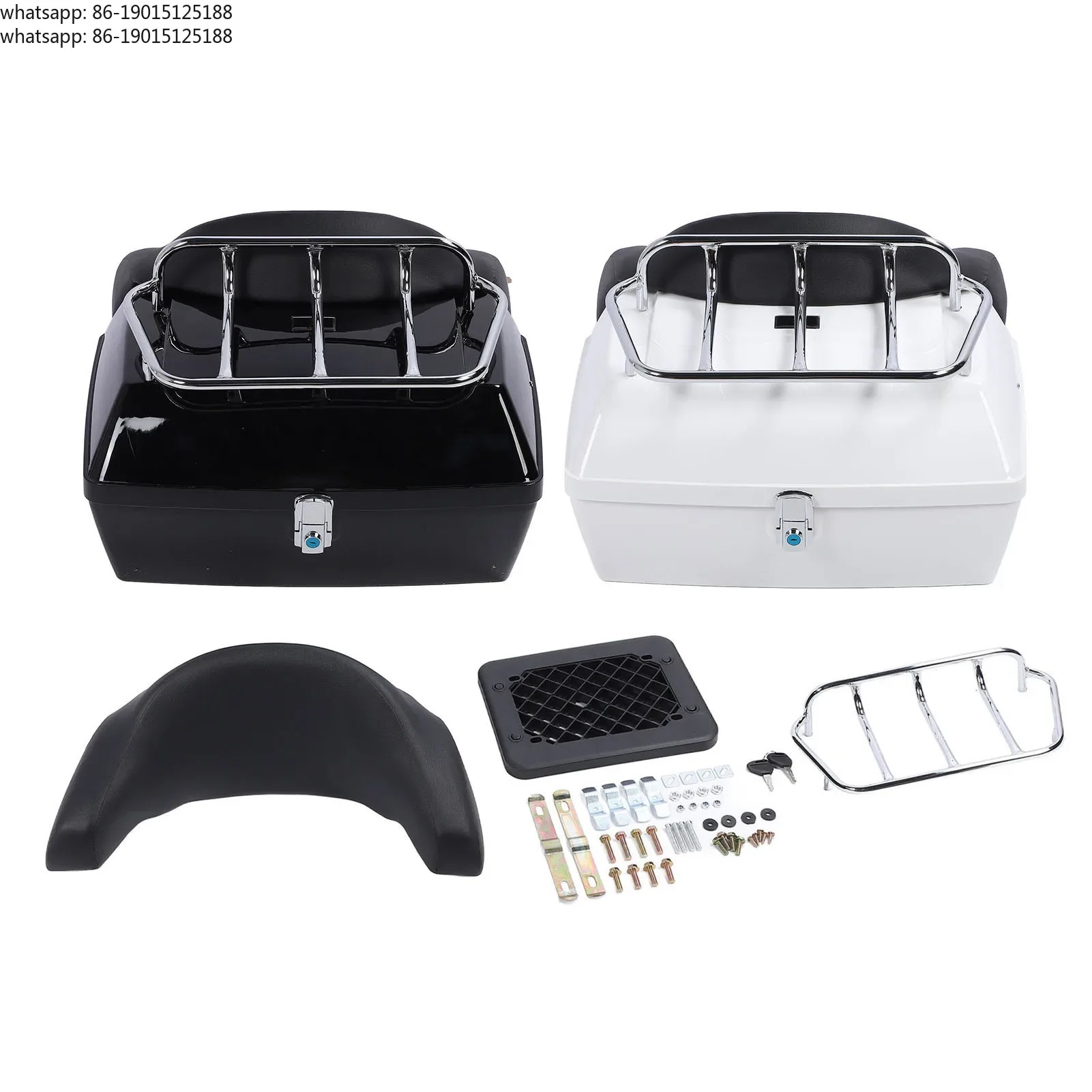 48L High Security Water Resistant Fit Stable Motorcycle Rear Case  Proof Motorcycl Trunk Tail Box for Helmet for Helmets Luggage