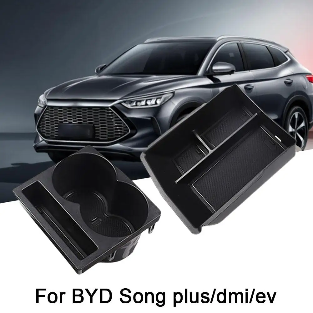 Armrest Storage Box For BYD Song Plus Car Center Console Widen Water Cup Holder Beverage Bottle Holder Coffee Milk Tea Rack B0N2