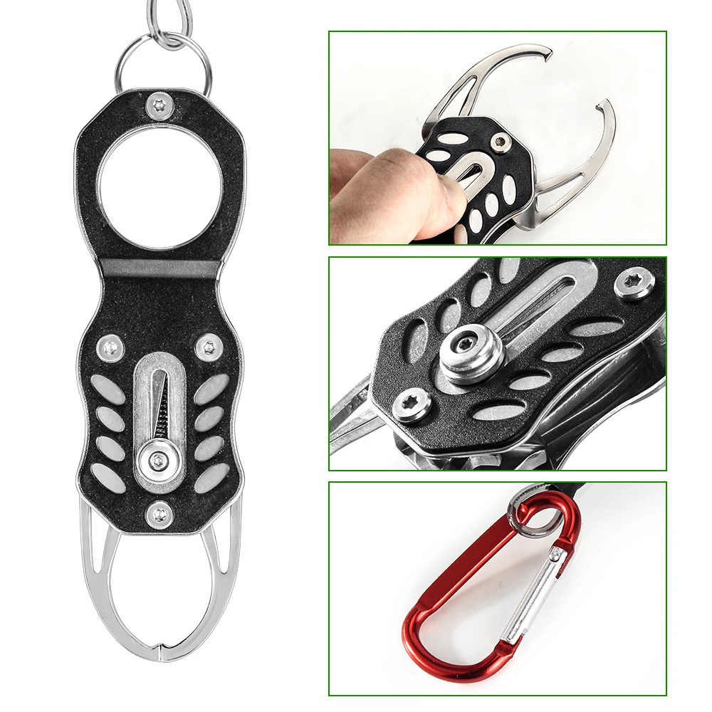 DNDYUJU Rust Proof 304Stainless Steel Fish Grip Portable Lock Fishing Tackle Lip Clip Tool FishController Portable Professional