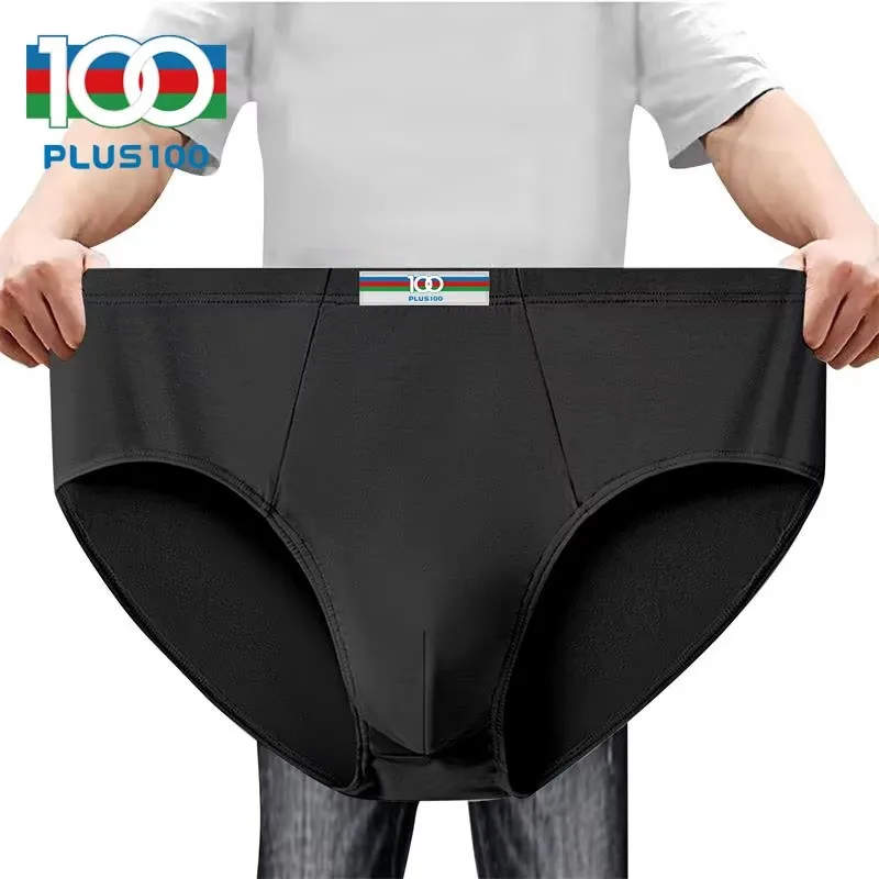 100 Plus Size Men's Briefs Modal Underwear Sexy Bikini Stretch Soft Comfy Fitness Sports Run Triangle Underpants For Men Gift