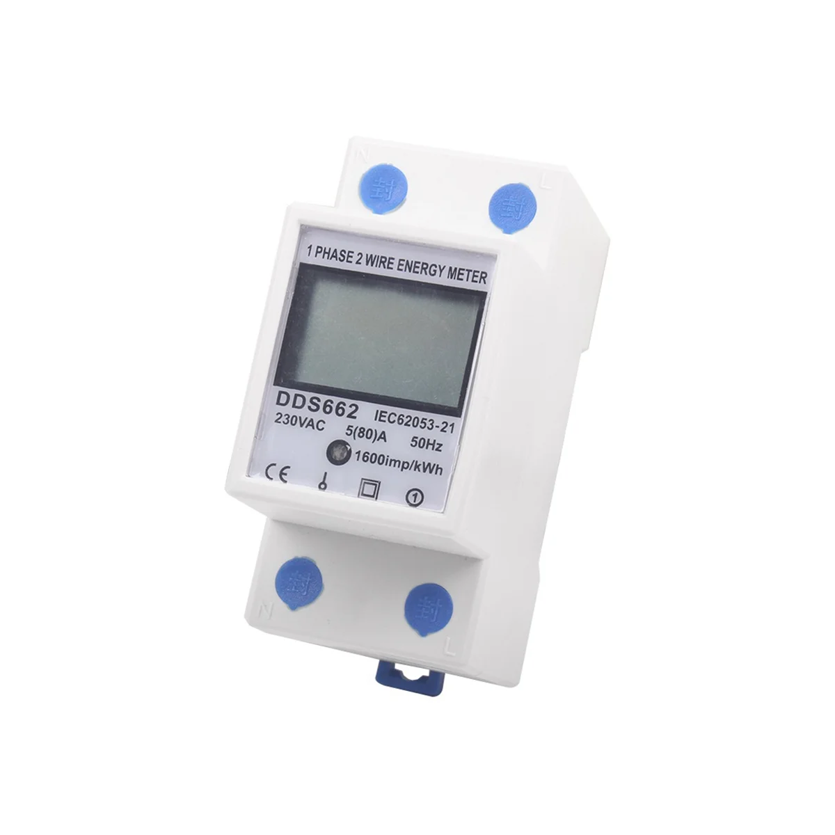 

Single Phase Two Wire LCD Backlight Digital Display Single Phase Electronic Energy KWh Meter AC 230V Electric Din Rail