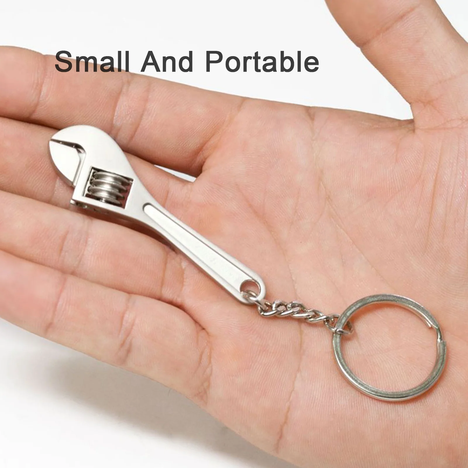 Mini Tools Wrench Keychain Metal Car Key Ring High Quality Simulation Spanner Key Chain Keyring Keyfob Jewelry Gift