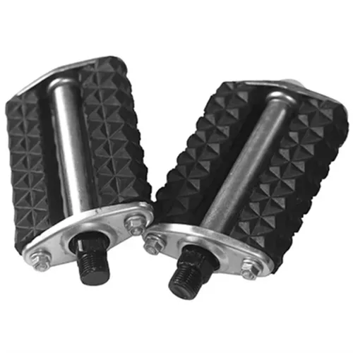 Imagen 1 del producto 1 par de pedales de bicicleta Retro de 28 pulgadas, piezas de triciclo de bicicleta de montaña de goma negra, pedales de estilo antiguo Vintage, accesorio de ciclismo