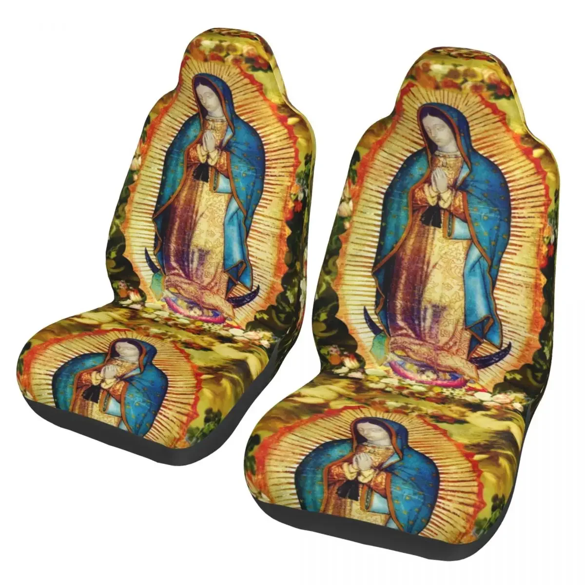 Our Lady Of Guadalupe Car Seat Cover Four Seasons AUTOYOUTH Virgin Mary Mexico Aztec Car Seats Covers Fabric Seat Protector