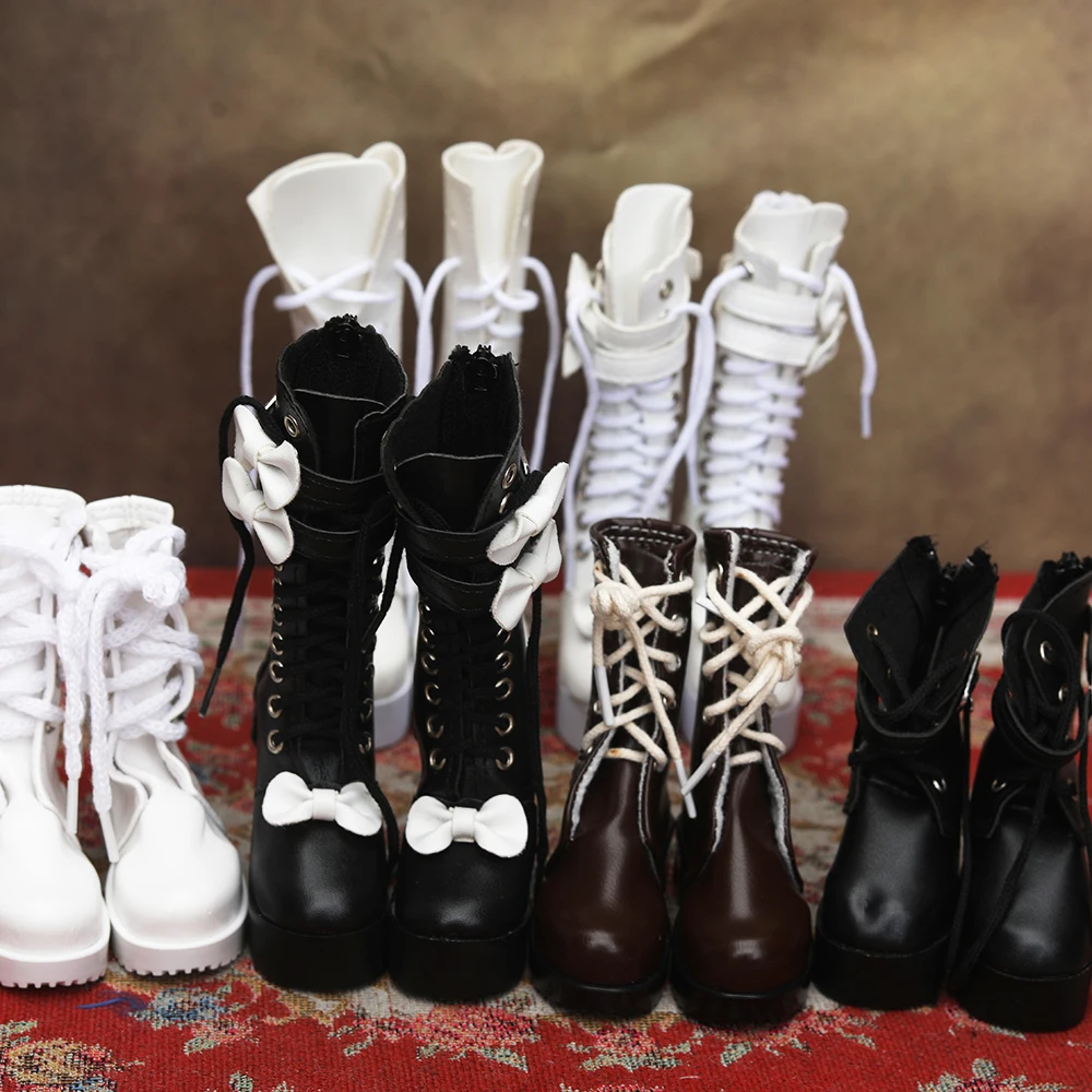 

Короткие туфли 60 см, обувь из искусственной кожи для куклы BJD, кожаные сапоги 1/3 BJD, длинные кожаные сапоги, аксессуары для кукол для куклы BJD 60 см