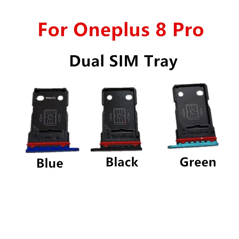 듀얼 SIM 트레이 어댑터 소켓 거치대 교체 하우징 수리 부품, Oneplus 8 Pro Oneplus8Pro 용 SIM 카드 슬롯