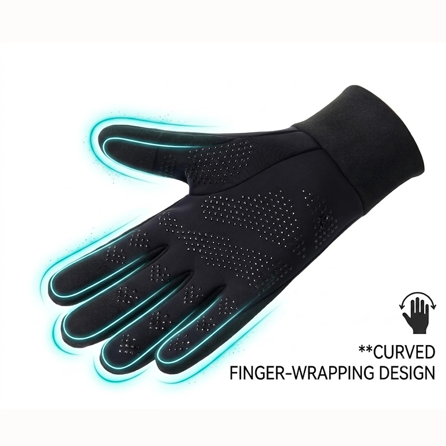 Unisex Winter Warme Winddichte Touchscreen-Handschuhe für Männer und Frauen Outdoor-Sport Wandern Laufen Radfahren Skifahren Handschuhe – Detail 10