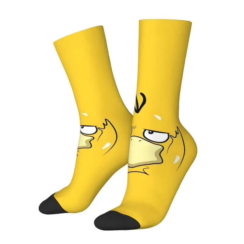 Chaussettes personnalisées Anime P-Psyducks pour hommes, chaussettes unisexes amusantes pour printemps, été, automne et hiver