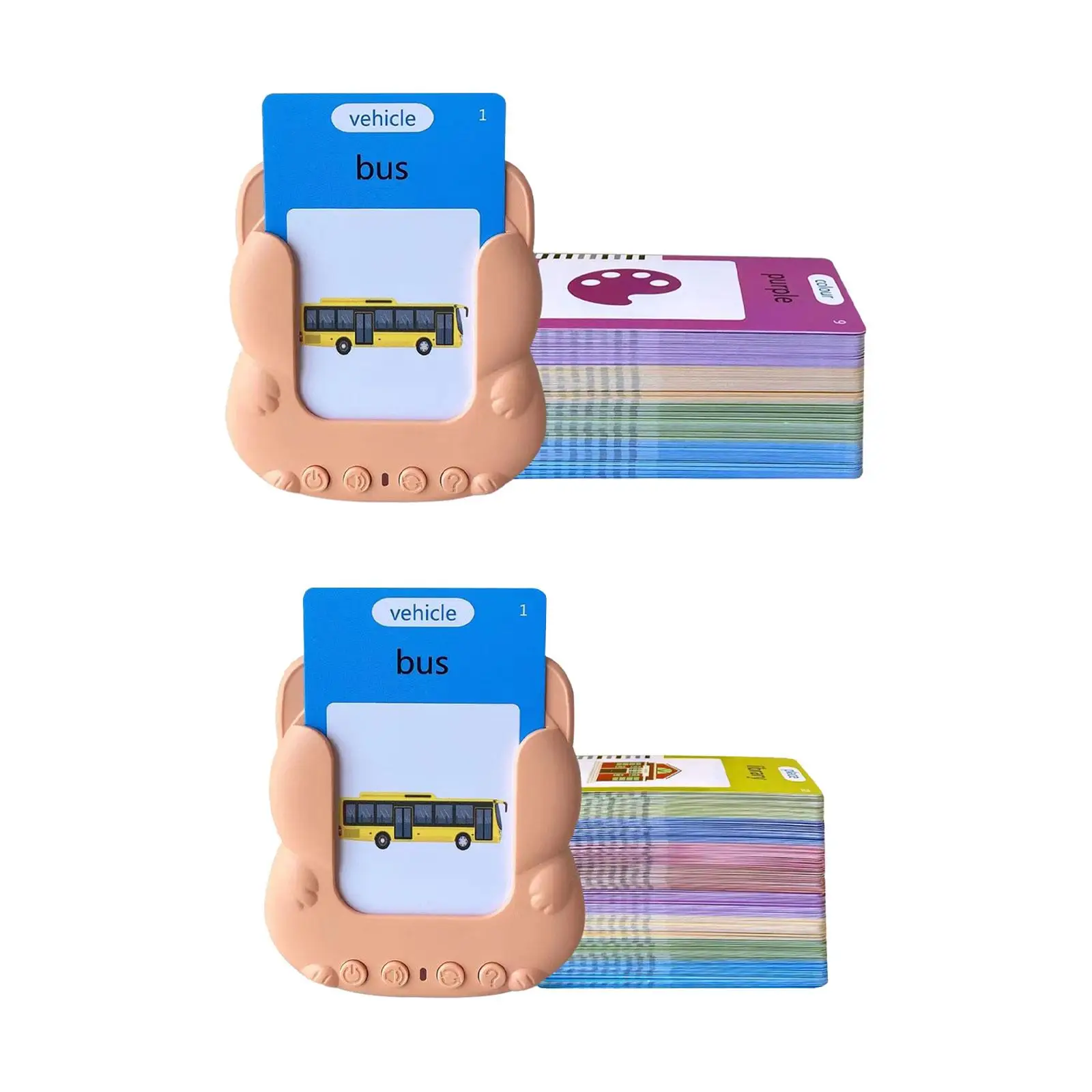 Pratende flitskaarten Zintuiglijk speelgoed Kinderen Woordenschatspellen Pocket Toespraak Baby