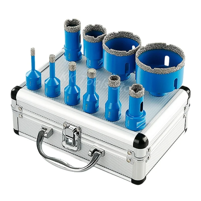 

10 шт. сухая дрель M14, набор кольцевых пил для пайки резьбы, фарфоровая плитка, кварцевый гранит, мрамор, сверла для стеклоненной плитки, инструменты 6 мм-68 мм