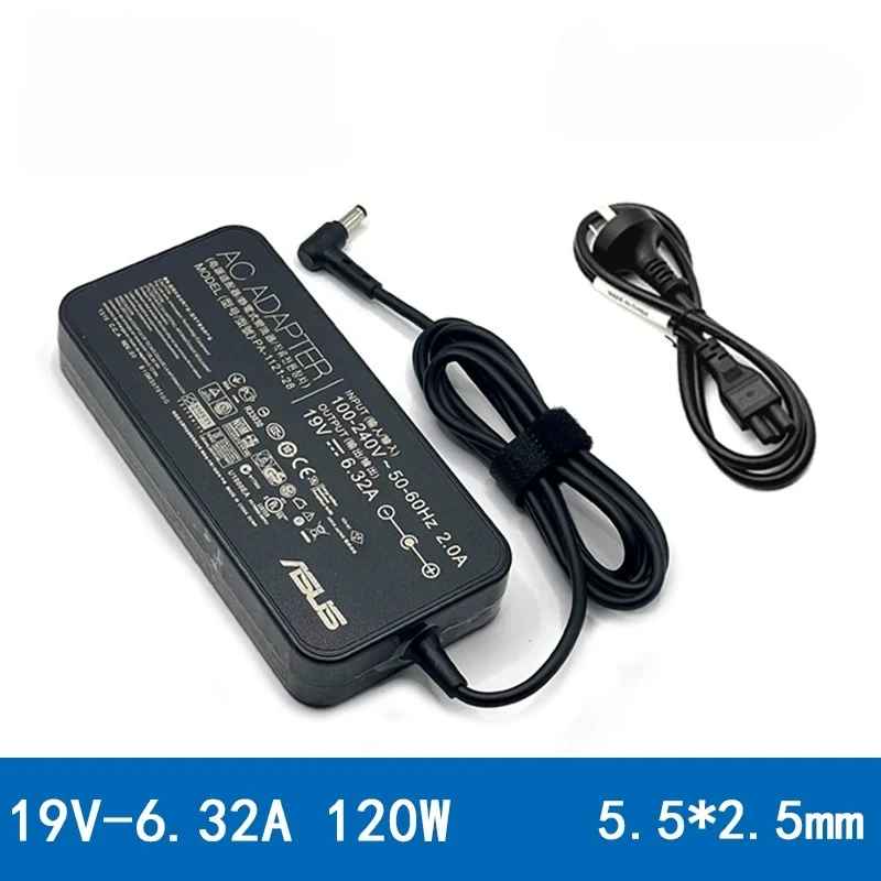 19V 6.32A 120W Laptop Power Adapter Charger for Asus FX50J A550 N56J N56VM N56VZ N750 N500 G50 N53S N55 A15-120P1A PA-1121-28 AC