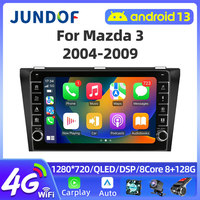 Jundof Wireless CarPlay Android 13 Auto Car Radio for Mazda 3 bk maxx axel 2004-2009 GPS Car Smart Systems Smart Car Radio