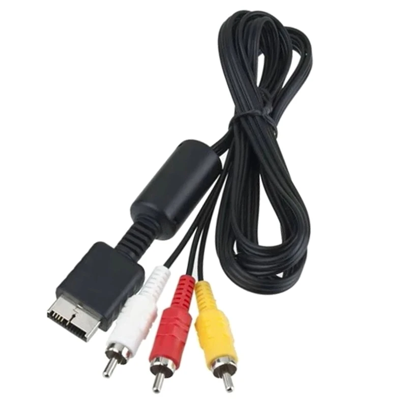 Video Cable Cord Wire to 3 RCA for for PS2 Console Cable