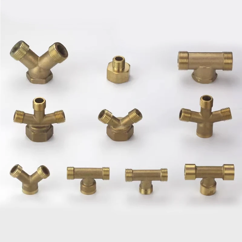 

1PCS M14x1.5 M22x1.5 Inner/Outer Thread Pipe Connector Y-shaped T-type Copper Tee Joint Four-way Fitting for Pesticide Spraying