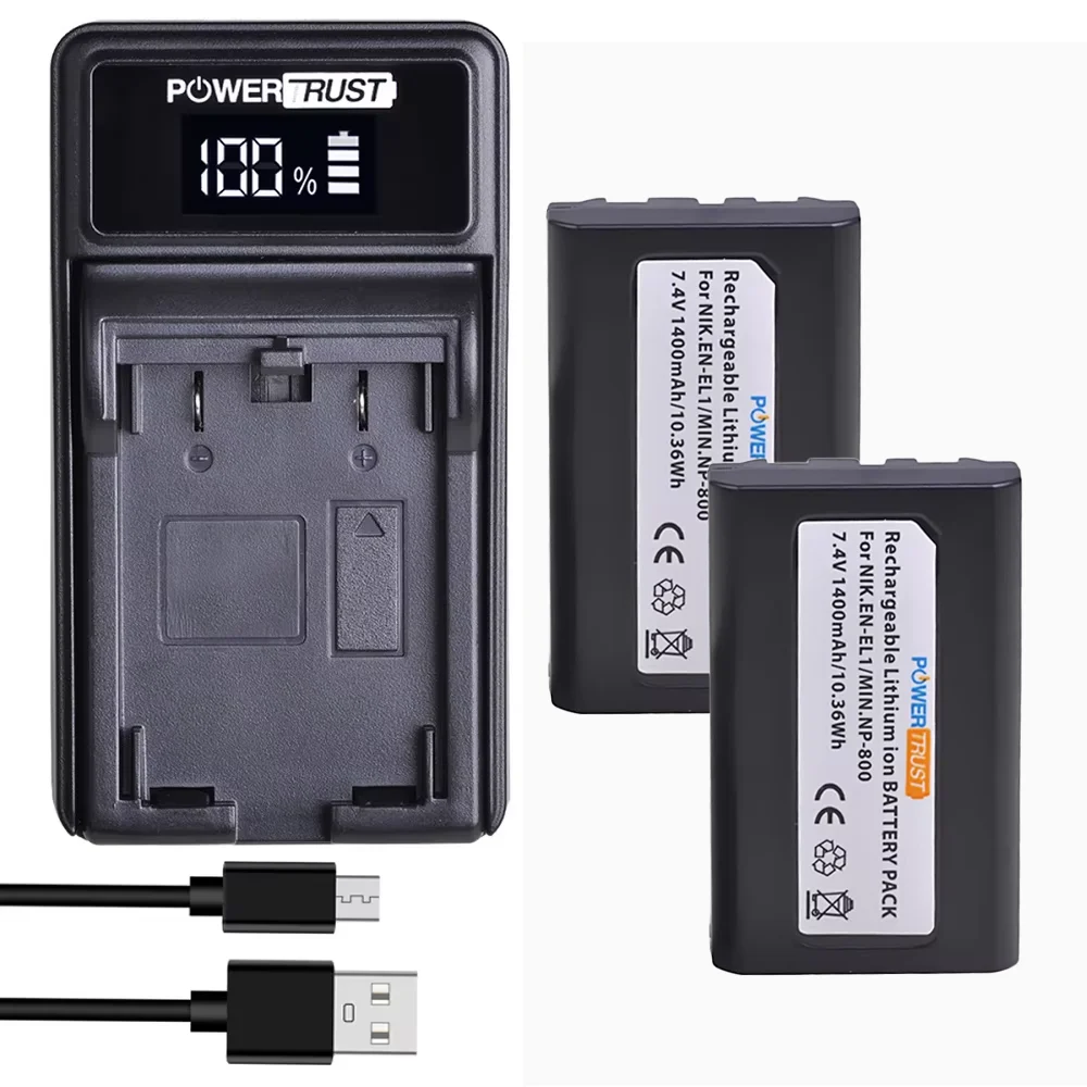 Аккумулятор EN-EL1/быстрое зарядное устройство для Nikon Cooipix 4300 4500 4800 5400 S60, Konica Minolta NP-800,Konica Minolta DG-5W, DiMAGE A200