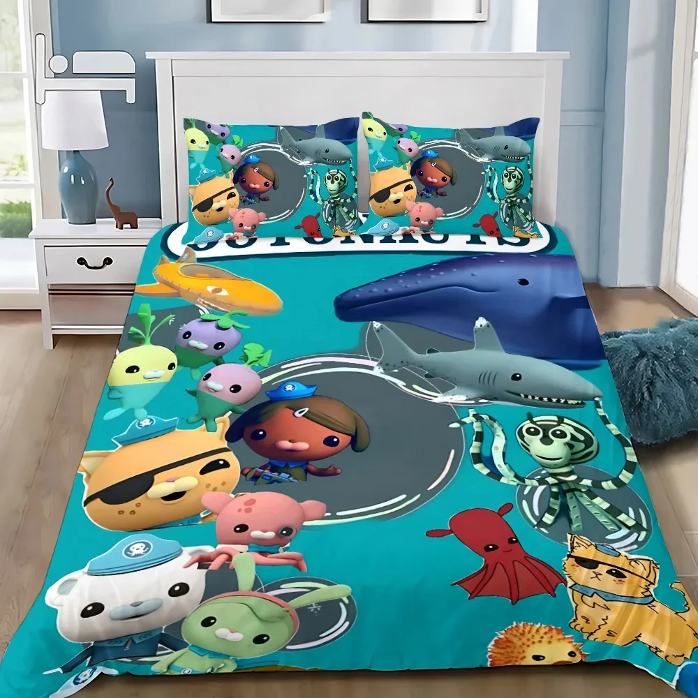 

Cartoon Octonauts Bedding Set For Bedroom Soft Modern Bedspreads Comefortable Kids Duvet Cover Quilt Cover And Pillowcase