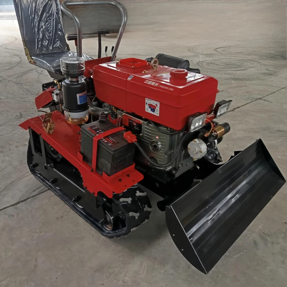 Multifunctional 25 35 Horsepower Agricultural Small Tracked Diesel Powered Rotary Tiller Cultivator Wholesale