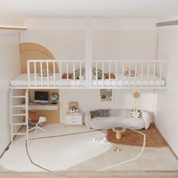 Wrought iron straight ladder hammock, upper and lower bunk, adult suspended bed, space-saving small apartment, go to bed, lower