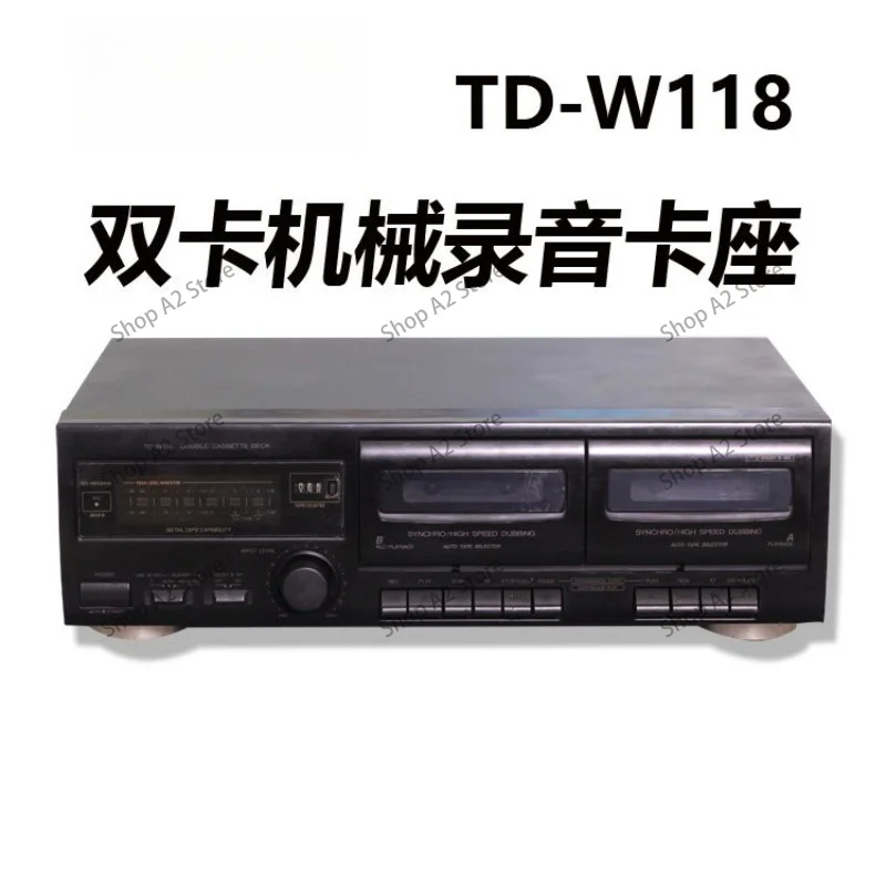 Dual Cassette Deck Recorder 2-Way Tape Deck Player with Auto Reverse Hi-Fi Stereo Sound Vintage Audio Equipment