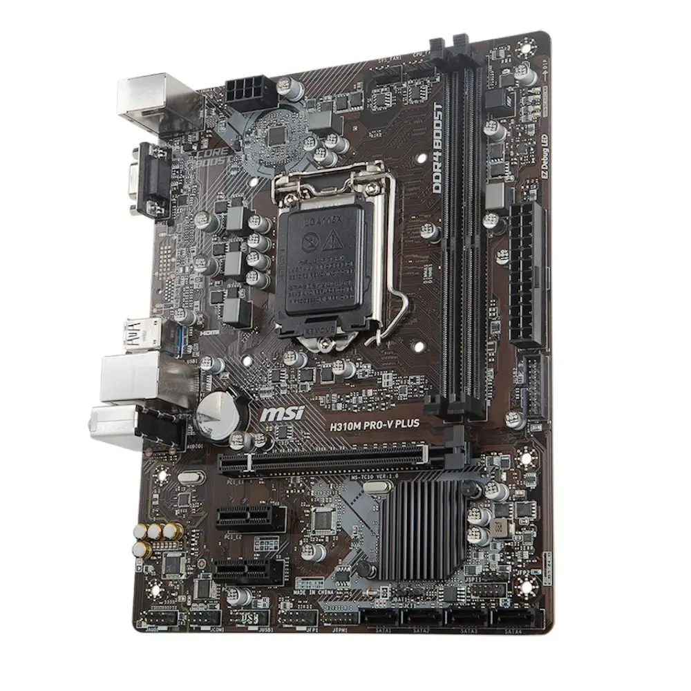 Imagem -02 - Msi-placa-mãe com Chipconjunto Intel H310 Cpu para Suportar a 8ª Geração Core i7 i5 i3 Lga 1151 Ddr4 Micro Atx H310m Pro-v Plus