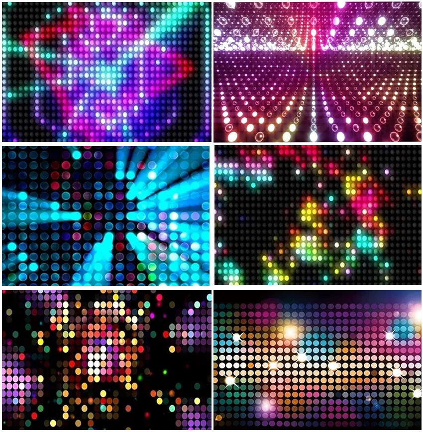 

Disco Neon Spotlight Bokeh Photography Backdrops Colorful Ball Shiny Stars Hip Hop Style Background Dance Music Band Live Decor