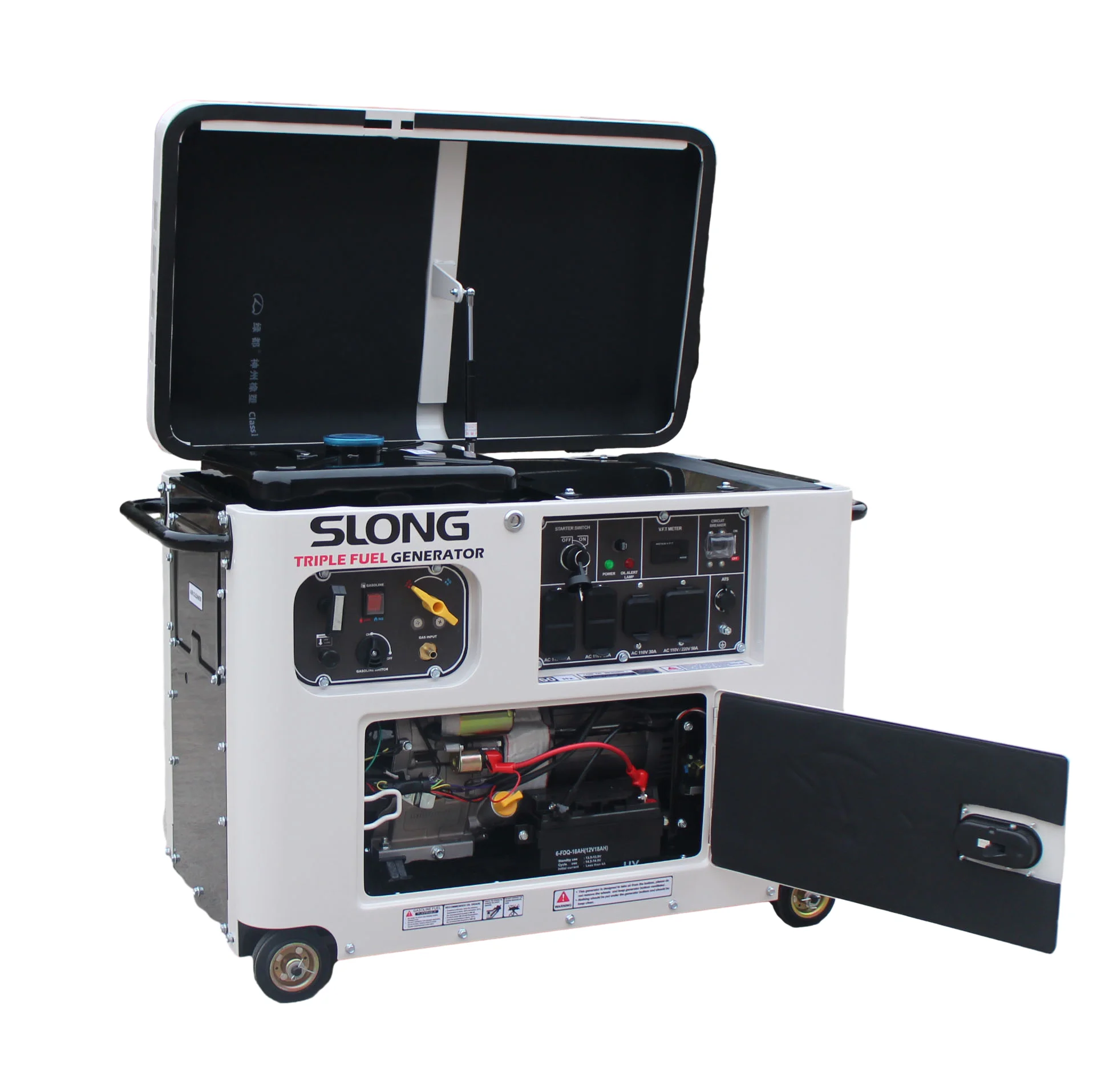 E.SLONG  portable 8kw silent tri fuel whole house generator